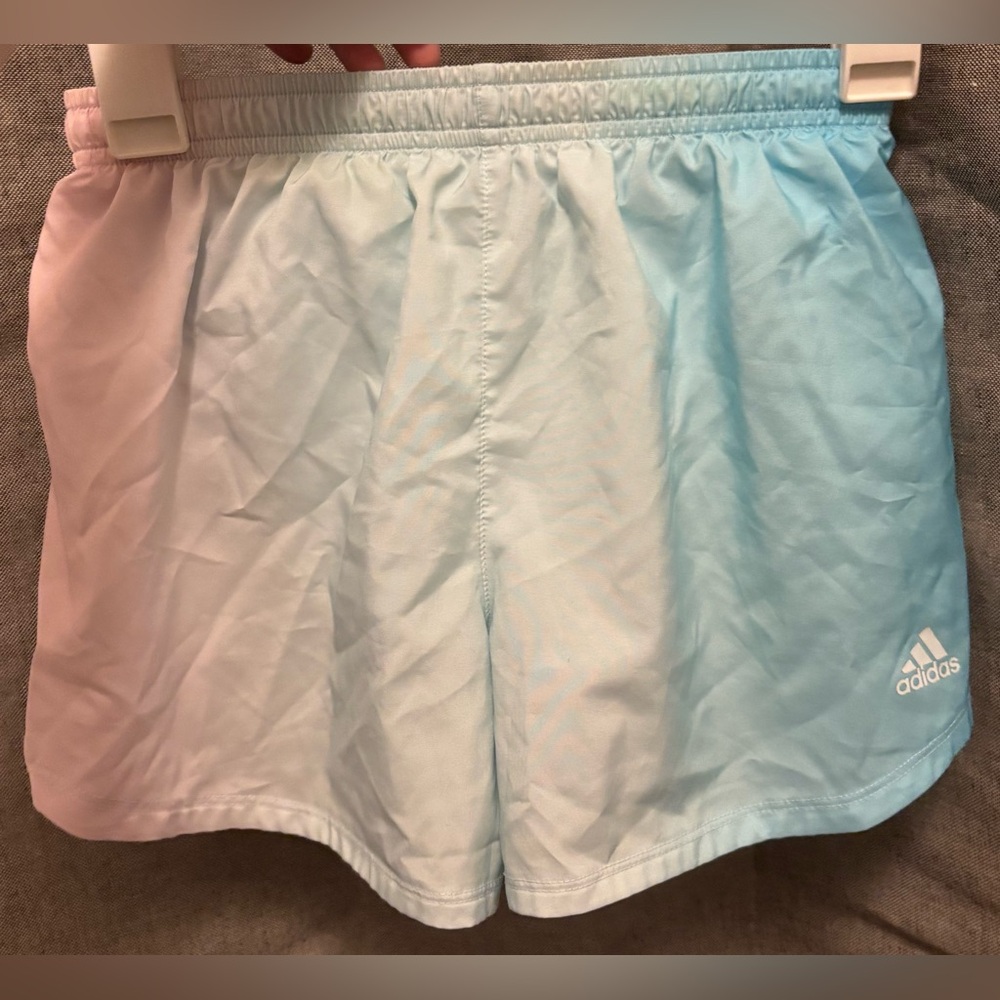 Adidas running shorts kids size large ombré